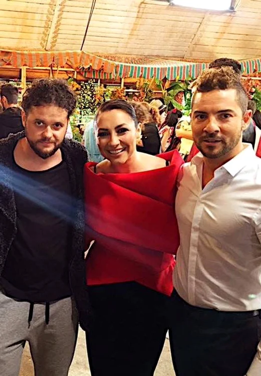 Alex, alături de Andra şi de David Bisbal