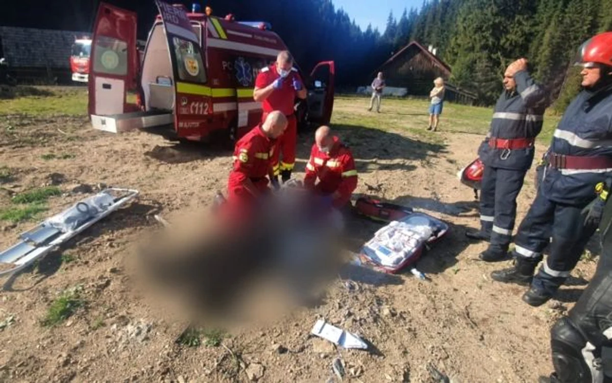 
    La sosira echipelor de intervenție motociclistul bulgar era foarte grav rănitFoto: ISU Alba  