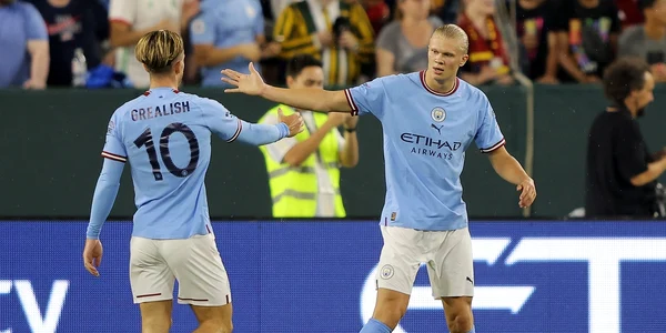 Jack Grealish si Erling Haaland, Manchester City (Getty Images) jpg