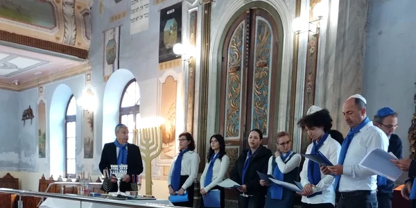 Hanuka, serbată la Sinagoga Cerealiștilor FOTO Heinrich Brif jpg