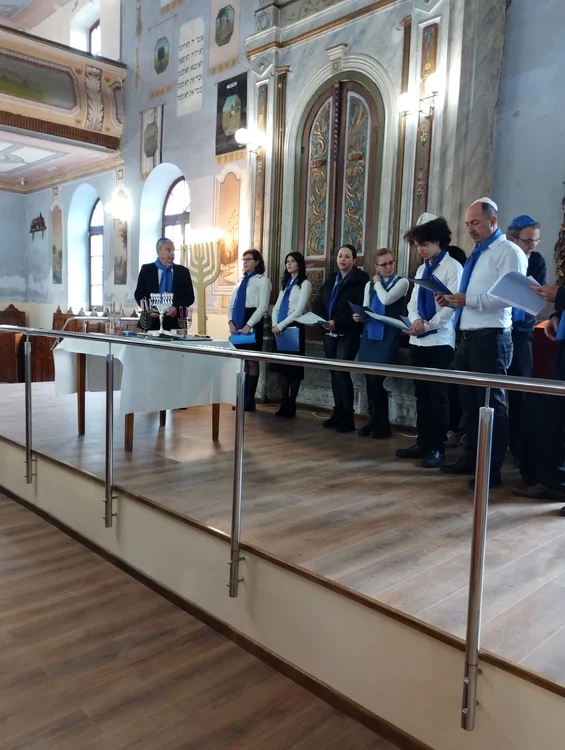Președintele Vexler a serbat la Bacău Hanuka FOTO Heinrich Brif