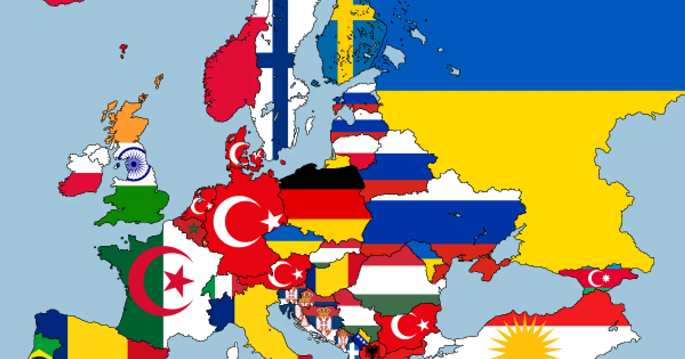 Harta arată principalele minorităţi etnice care trăiesc în fiecare stat european
