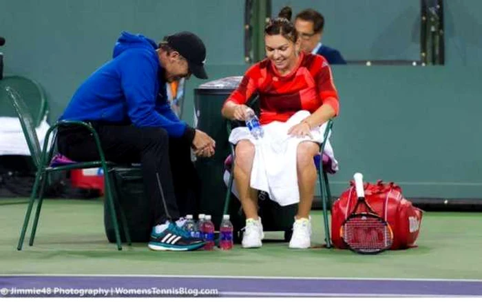 Darren Cahill şi Simona Halep