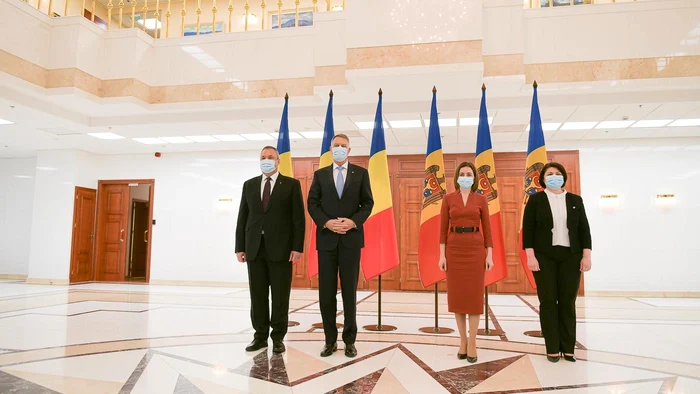 Nicolae Ciucă, Klaus Iohannis, Maia Sandu şi Natalia Gavriliţă FOTO gov.ro