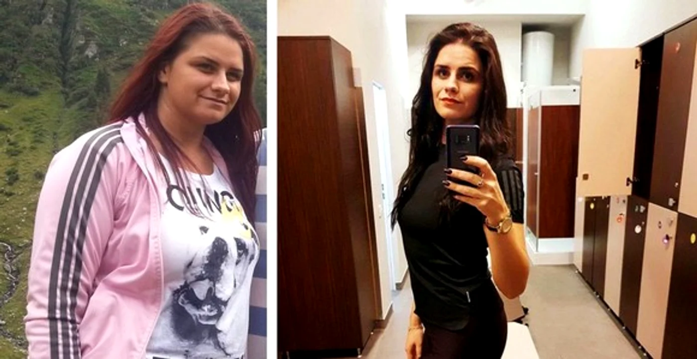Mădălina Grigore, înainte și după procesul de transformare