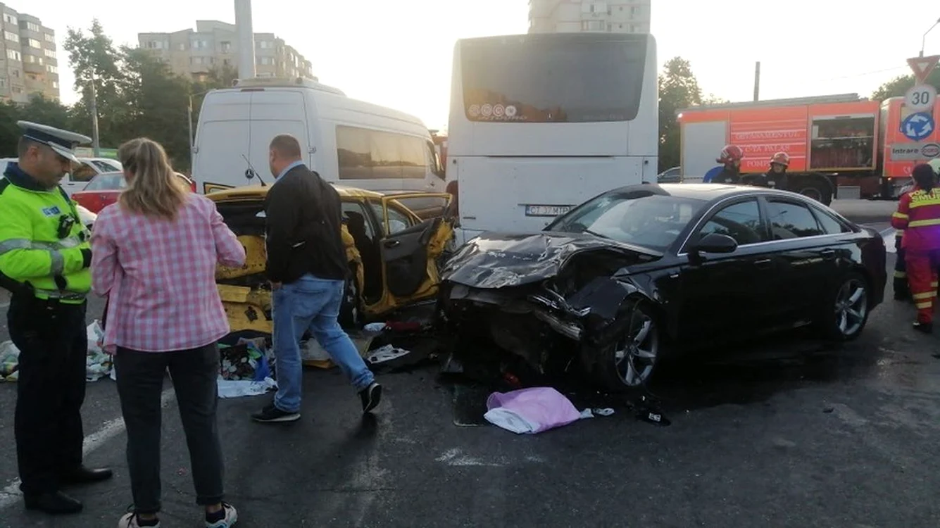 Accidentul a avut loc, marți, în Constanța / foto: Poliție Rutieră Constanța