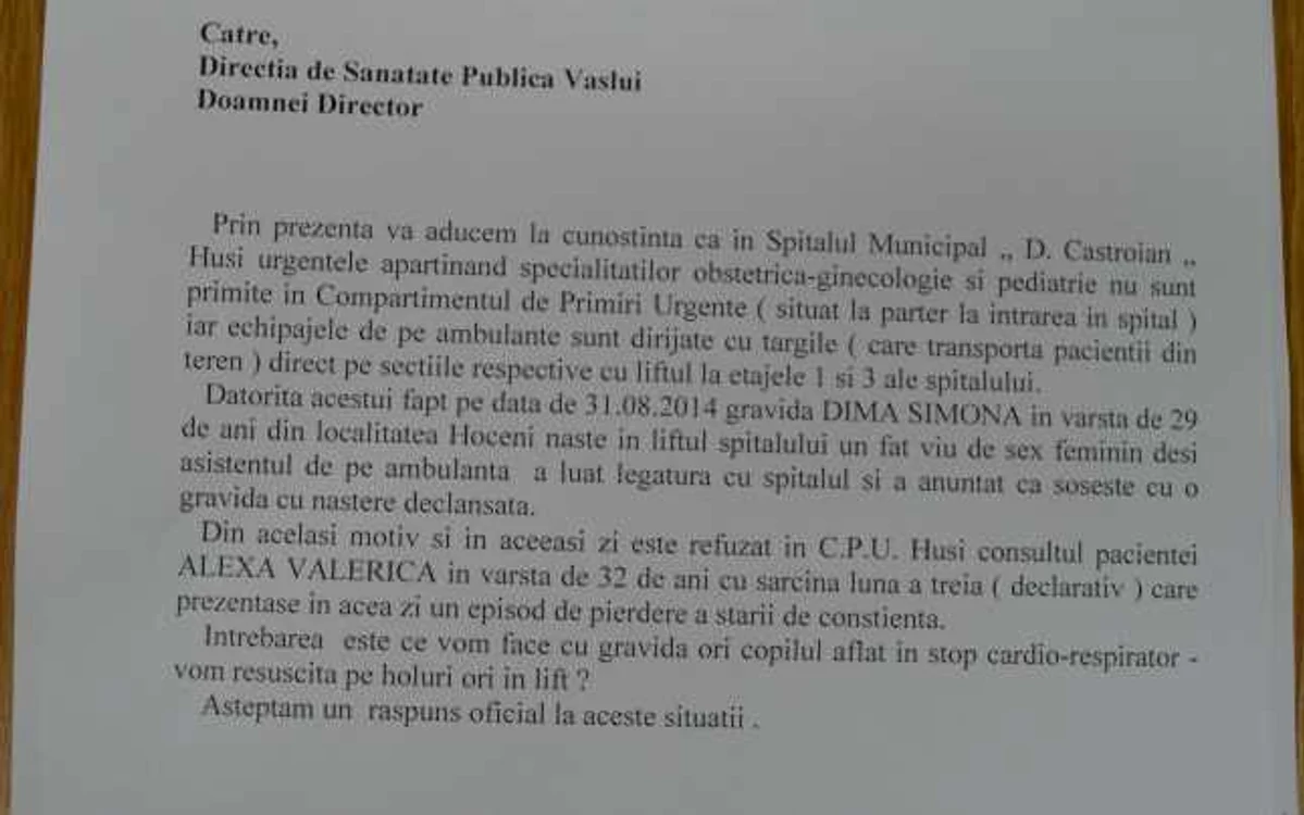 sesizare ambulanta vaslui
