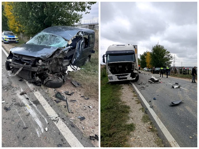 Accidentul s-a soldat cu rănirea gravă a șoferului autoturismului FOTO: DRDP Craiova