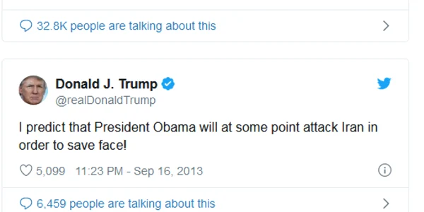 tweeturi trump iran foto captura