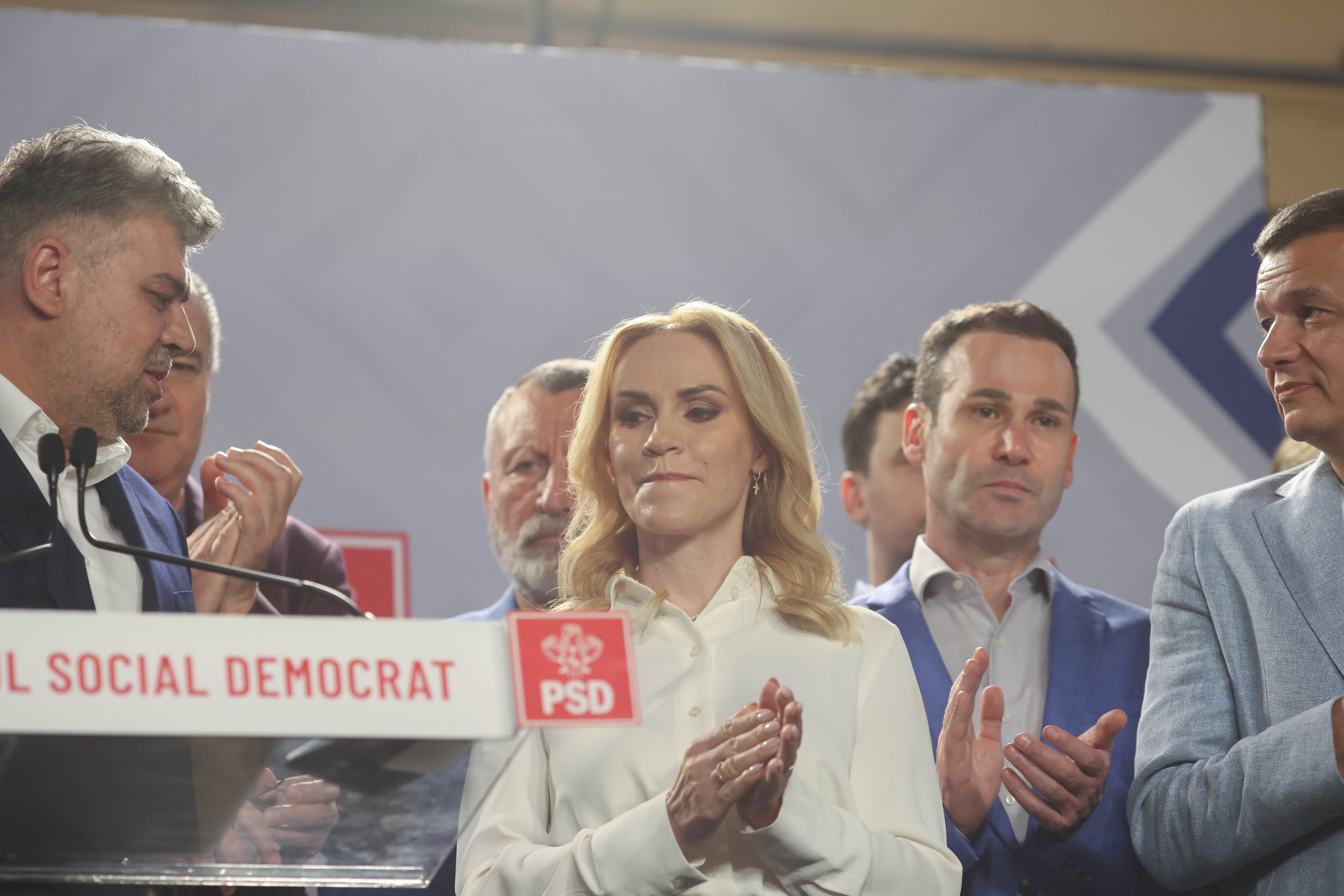 Rezutatele sondajului exit-poll pentru alegerile locale și europarlamentare la sediul PSD din București. FOTO Inquam Photos / George Călin