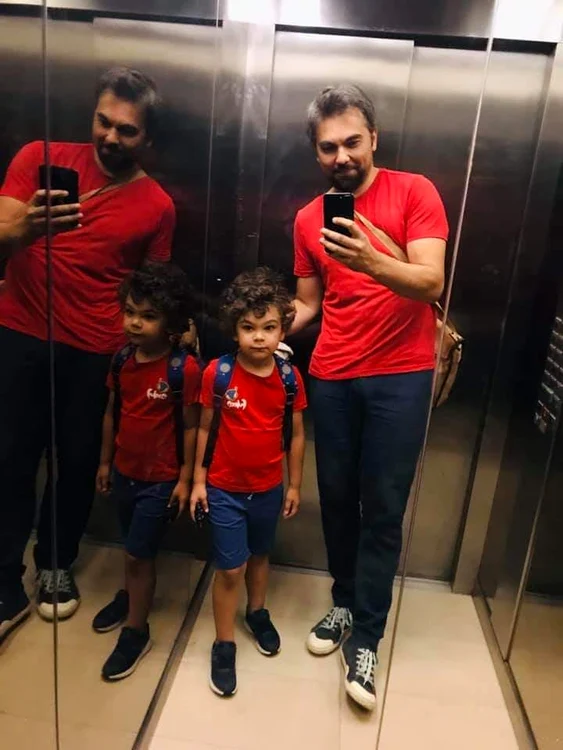 Andreas Petrescu şi fiul lui, Luca