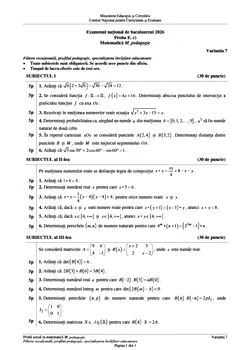 Bacalaureat 2026  Subiecte rezervă Pedagogic png