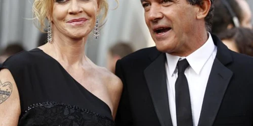 Actriţa Melanie Griffith si soţul ei, actorul Antonio Banderas