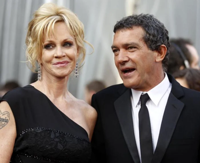 Actriţa Melanie Griffith si soţul ei, actorul Antonio Banderas