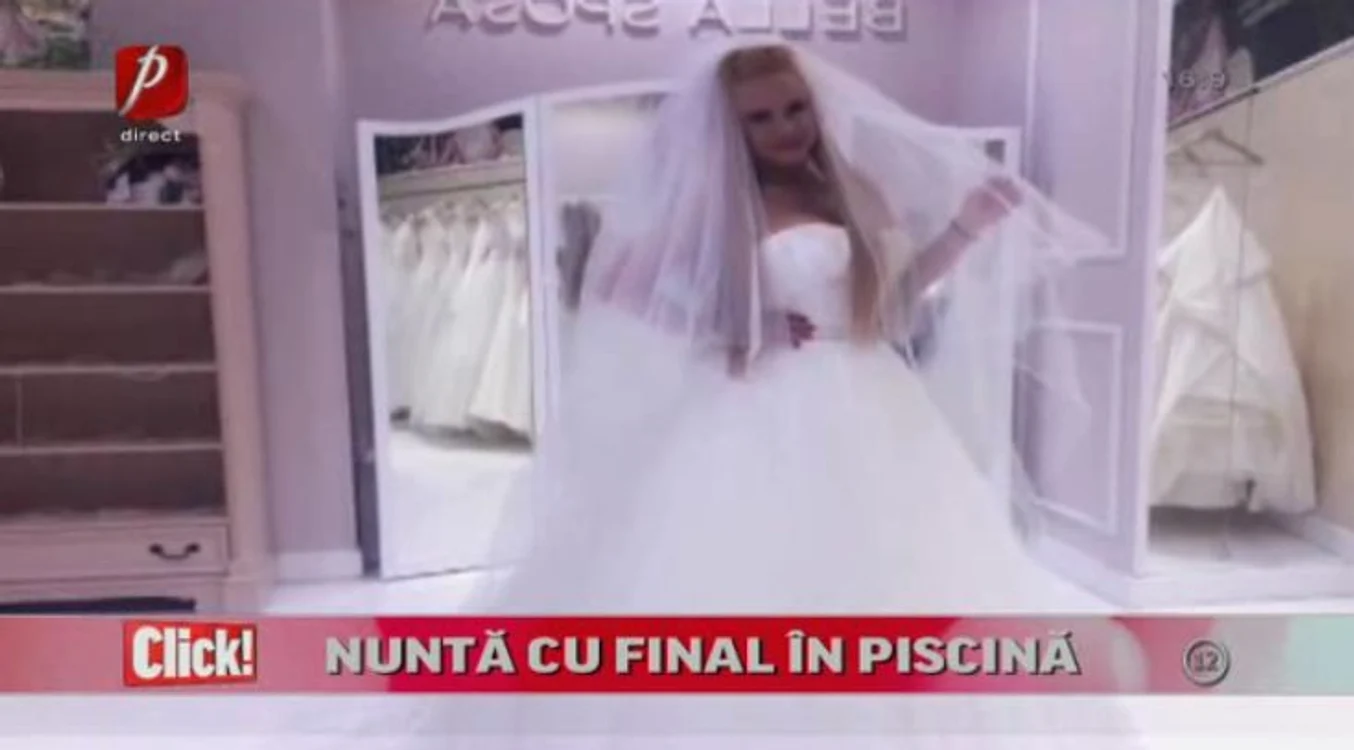 Anda Adam a fost însoţită de Xonia peste tot, inclusiv la proba pentru rochia de mireasă