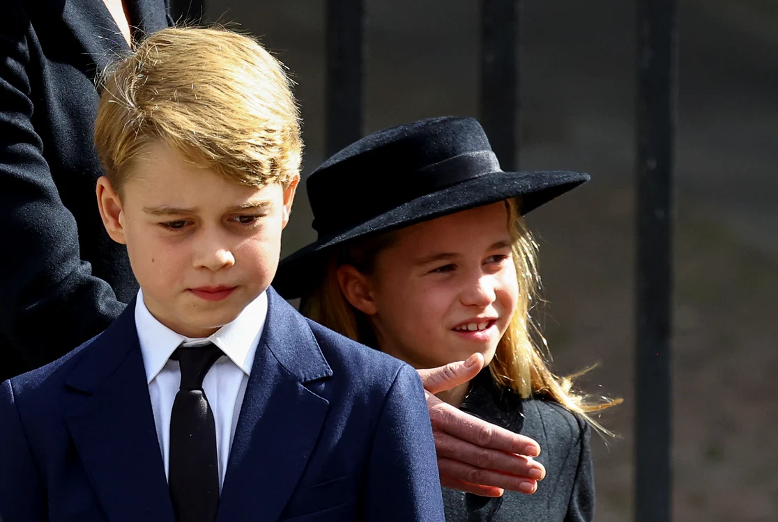 Prințul George și Prințesa Charlotte, funeraliile Reginei Elisabeta a II-a