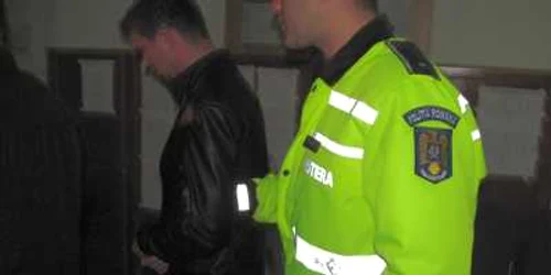 Calman Gabor Zsolt la ieşirea din sala de judecată