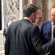 Macron, Starmer, Zelenski și Trump în Bazilica Sfântul Petru FOTO EPA EFE jpg