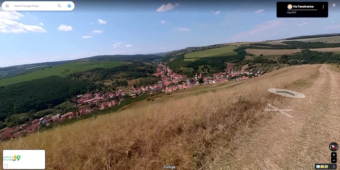 Via Transilvanica, pe Google Street View FOTO captură Google Maps