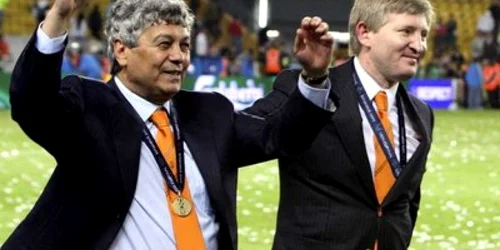 Mircea Lucescu alături de patronul lui Şahtior, Rinat Ahmetov (dreapta). Foto: EPA