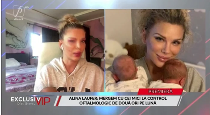 Alina Laufer a fost cu gemenii la părinții ei, în Prahova