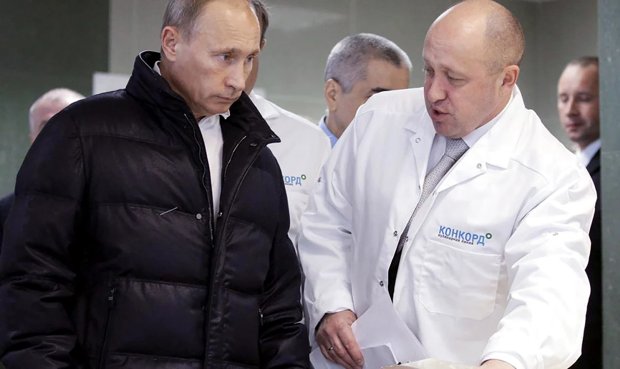 Vladimir Putin și liderul Grupului Wagner, Evgheni Prigojin FOTO Profimedia