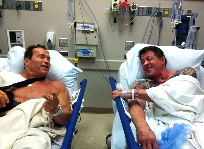 Arnold Schwarzenegger şi Sylvester Stallone, în spital