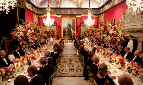 Prințul Albert și Prințesa Charlene de Monaco au organizat un dineu de stat în cinstea soților Macron, Profimedia (7) jpg