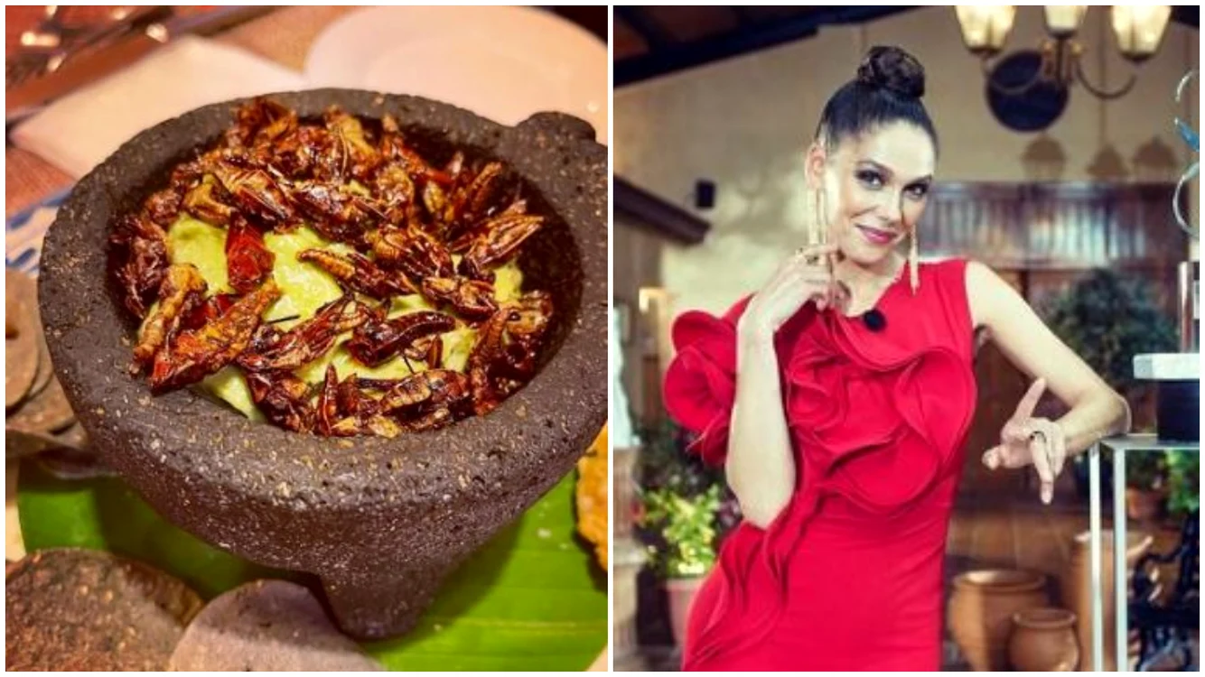 Guacamole cu greieri. Foto: colaj Instagram/Irina Fodor