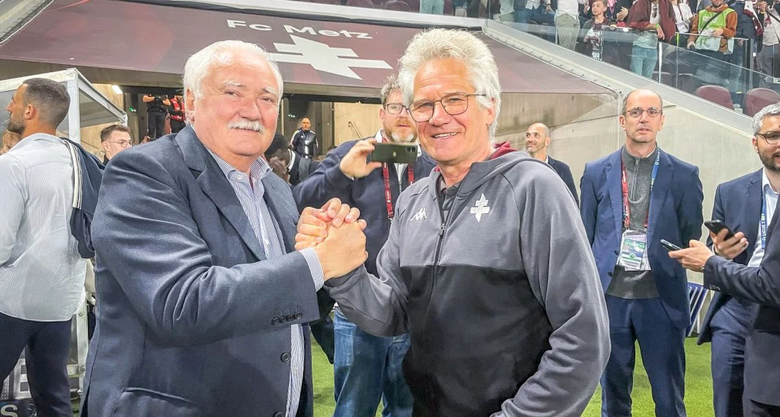 Bernard Serin - Loți Boloni, un cuplu contestat de fanii mesini. Foto FC Metz