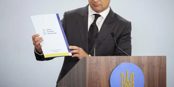 Volodimir Zelenski la summitul Platforma Crimeea FOTO EPA-EFE