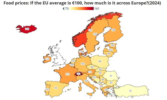 România, printre țările cu cele mai mici prețuri la alimente din UE FOTO: Euronews