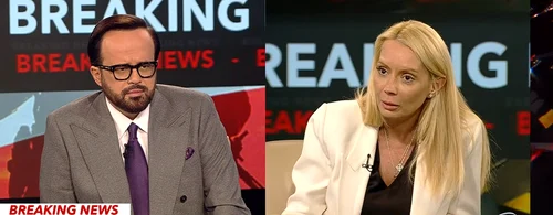 Daciana Sârbu povestind la „Sinteza Zilei” cu Mihai Gâdea, la Antena 3, despre situația fiicei sale, Irina Ponta. FOTO: captură de ecran