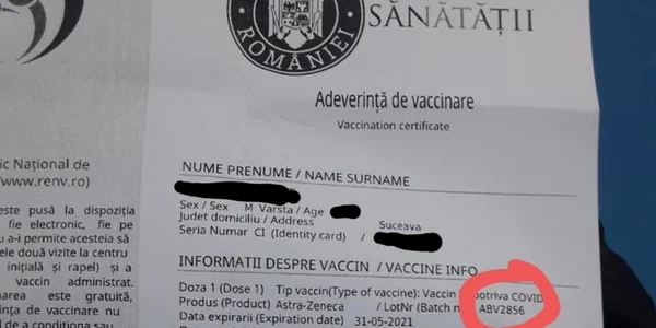 Adeverinţe vaccinare foto Andrei Luca