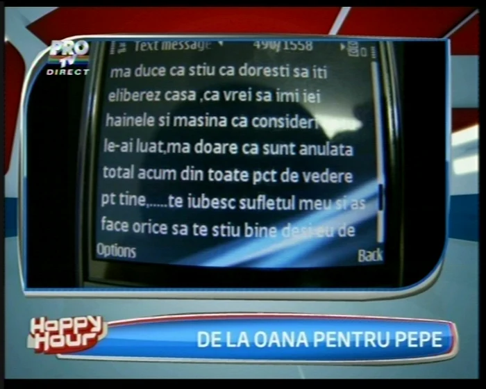 Mesajele Oanei pentru Pepe. Îl vrea acasă