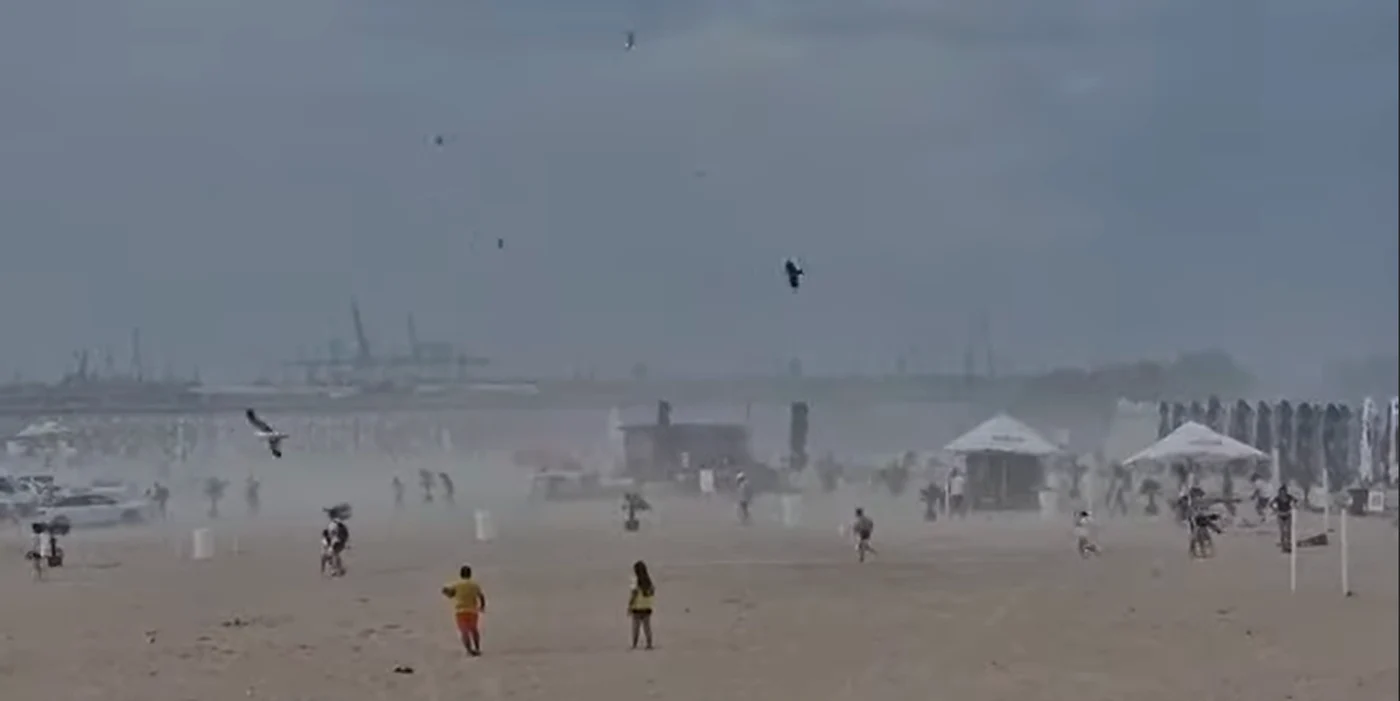 Scene spectaculoase pe litoral. FOTO: Captură Video 