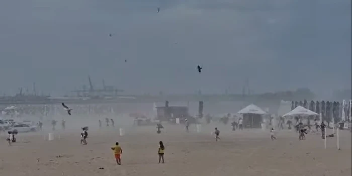 Scene spectaculoase pe litoral. FOTO: Captură Video