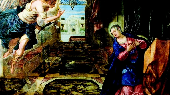 «Bunavestire» la Veneția  Un tablou de Jacopo Tintoretto jpeg