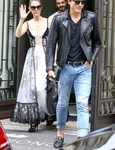Celine Dion and her dancer Pepe Munoz leave the Royal Monceau hotel jpeg