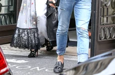 Celine Dion and her dancer Pepe Munoz leave the Royal Monceau hotel jpeg