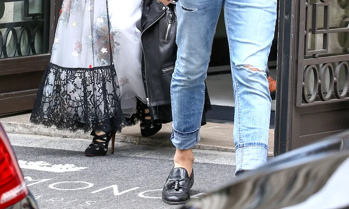 Celine Dion and her dancer Pepe Munoz leave the Royal Monceau hotel jpeg