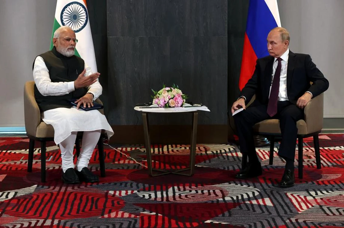 Vladimir Putin și premierul indian Narenda Modi FOTO EPA-EFE