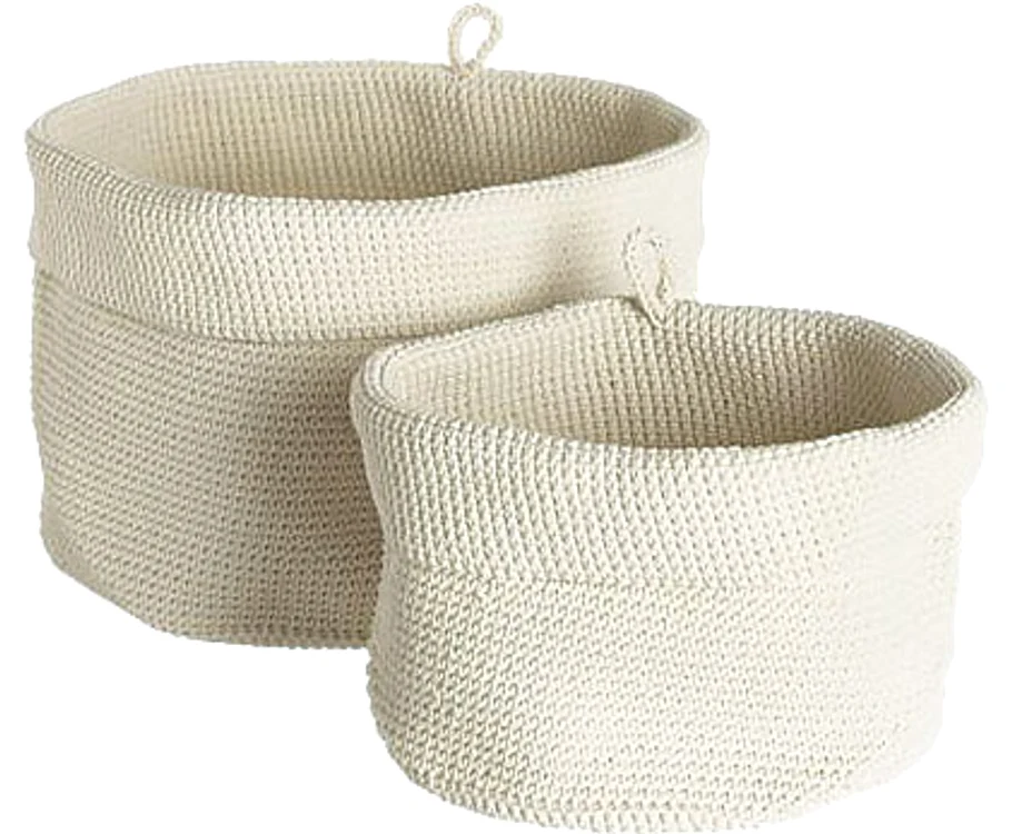 Set de două coşuri lucrate manual, pentru baie, la IKEA