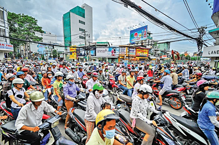 Aşa arată traficul în Ho Chi Minh, cel mai mare oraş din Vietnam