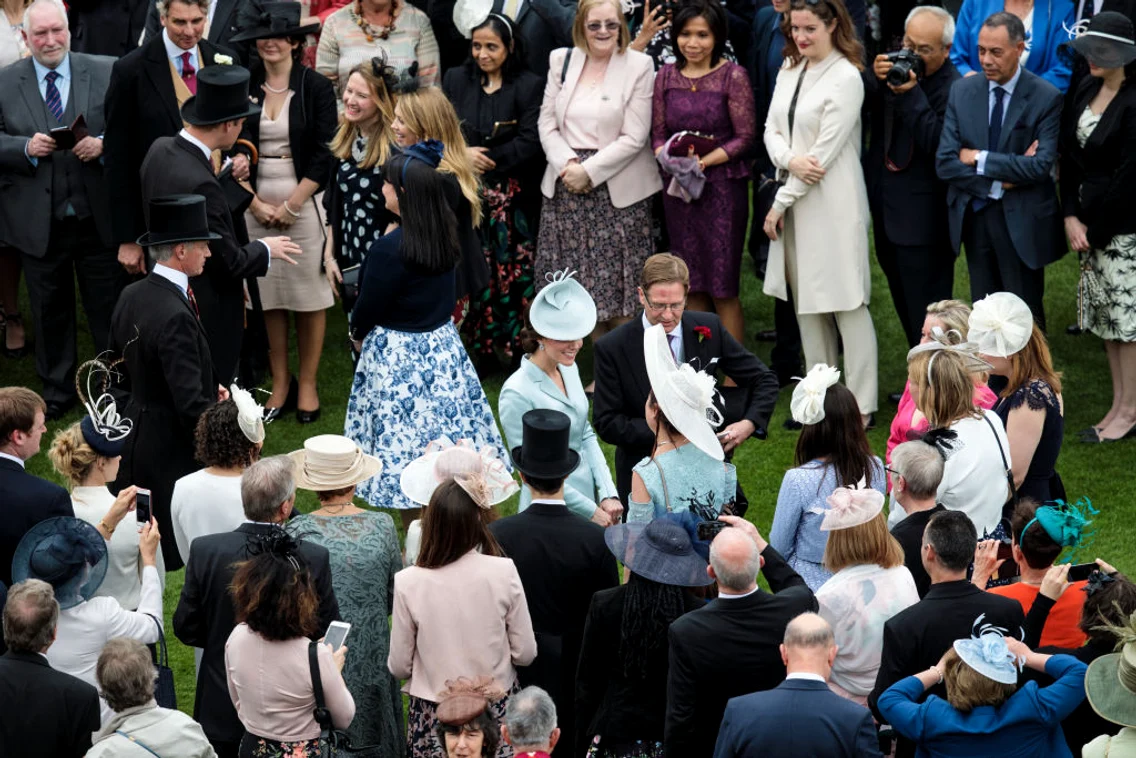 Birdseye View Of The Queen's Garden Party From The Roof Of Buckingham Palace jpeg