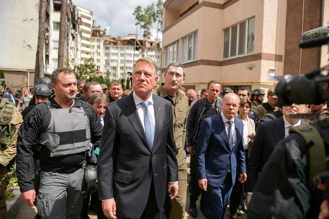 Klaus Iohannis în Irpin FOTO Presidency.ro