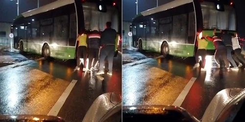 autobuz electric oprit in drum la slatina