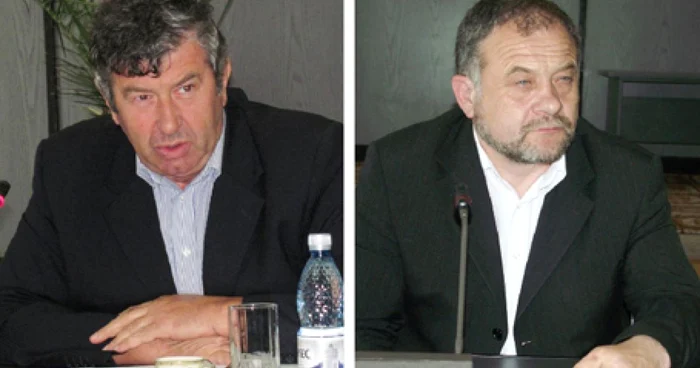 Vasile Mihalachi, preşedintele Consiliului Judeţean Vaslui, şi Dumitru Buzatu, vicepreşedinte