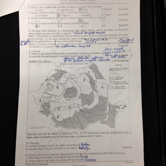 Subiecte Simulare Bac 2015 Geografie