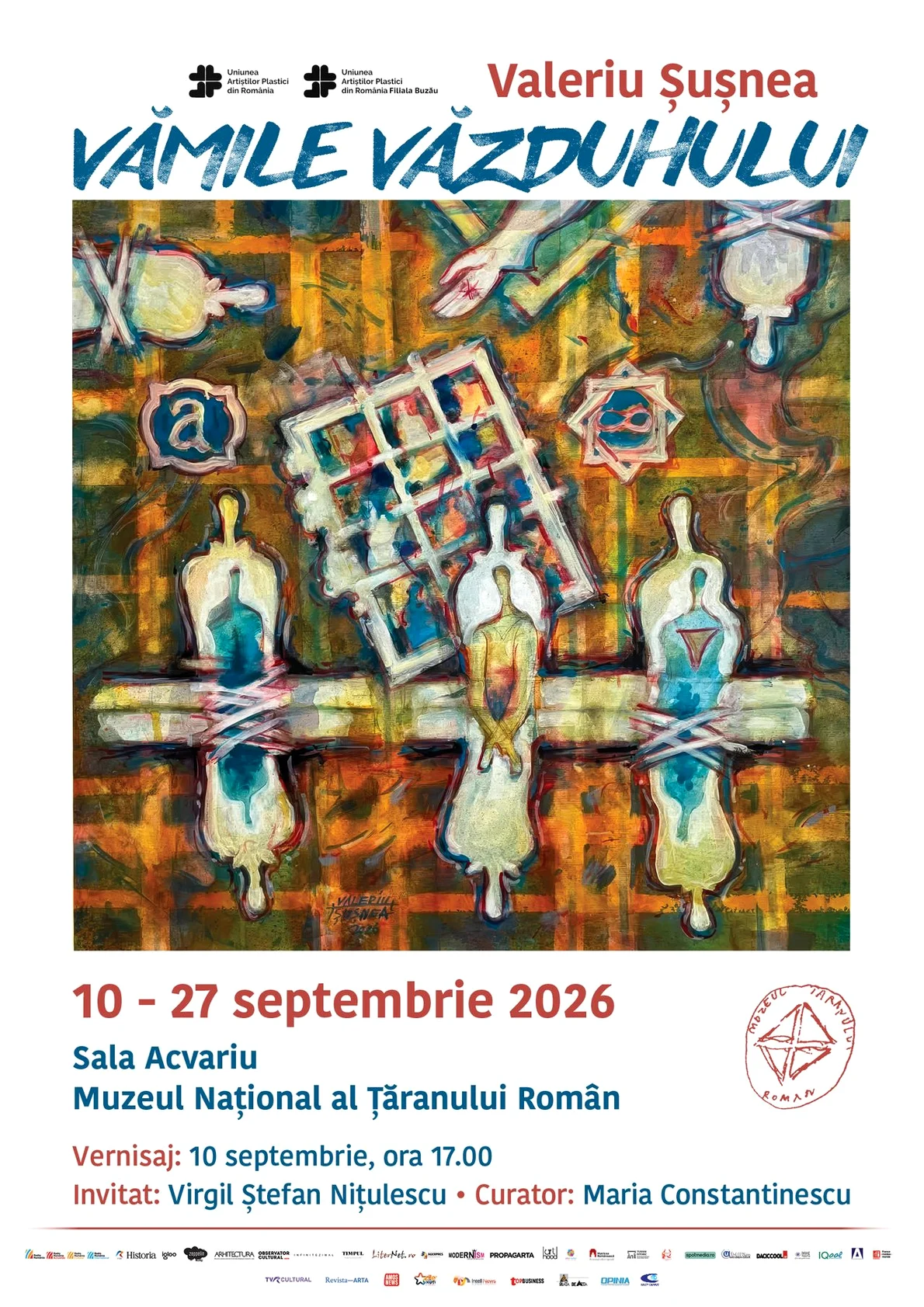 „Vămile văzduhului”, expoziție personală de pictură Valeriu Șușnea, la Muzeul Național al Țăranului Român